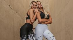 Fitness duo twin sisters