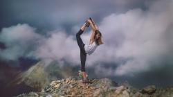 Mountain top yoga