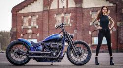 Harley Davidson and inked babe