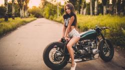 Indian motorcycle and hot teen babe