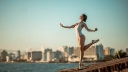 Seaside ballerina